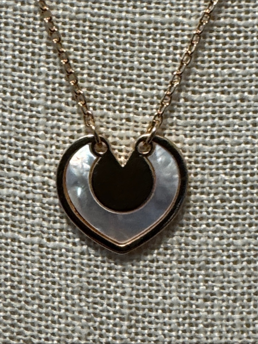 Heart Mother of Pearl Necklace with Engraving "I Love You" New in Box - Picture 5 of 5